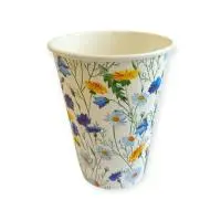 Стакан бумажный 350мл для горячего Летний луг D90 5 штук  - фото