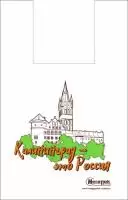 Майка-пакет  24*7*45 с логотипом "Калининград-это россия,Кенигстрит" 16мк 1/100 К, арт. RI-004 Белый - фото
