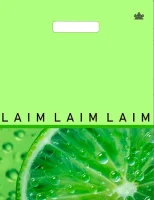 ТЦ50штСумка-пакет 40*31 прор.ручкой лам Лаймовая свежесть  - фото