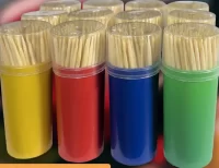 ТЦ12штЗубочистки в баночке 1/60 Бежевый - фото