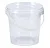 ТЦ50шт Комплект Ведро 155 мл прозрач с бел руч. + крышкаР69 В155  - фото
