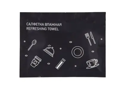 Салфетка влажная "Чёрный лимон" 80*60 1/1250 Белый - фото