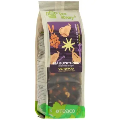 Чай Облепиха с черным чаем и грушей 100 гр. арт. ЧБШ-78281  - фото