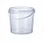 ТЦ5шт Комплект Ведро 1л прозрачное + Р белая,прозрачн D-130мм Прозрачный - фото