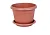 Кашпо ЛИВИЯ D360мм 16л с поддоном Терракотовый, арт. М 3026 Терракотовый - фото