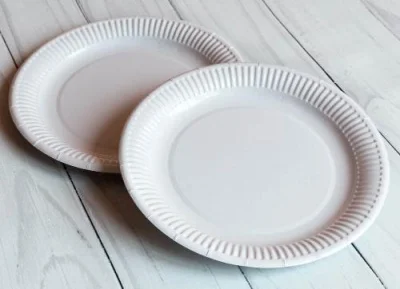 Тарелка бумажная d23см кругл. 1/50 Белый - фото