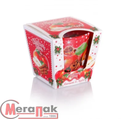 Свеча арома в стакане BARTEK -  Рождественские специи 115гр, Christmas Spices, Польша  - фото