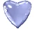 Шар фольга(2) (19''/48 см) Сердце, Пастельный фиолетовый, 1 шт.  - фото