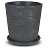 Керамический горшок Лофт" (граф.) V2,6 D18 Конус, 636773  Графитовый - фото
