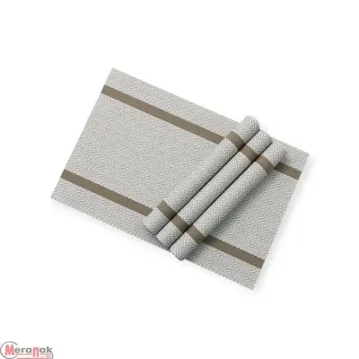 Салфетка сервировочная на стол Доляна «Рона», 1 шт, 45×30 см, цвет бежевый   9504046 Бежевый - фото