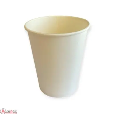 Стакан бумажный 250мл для горячего Белый БЕЗ ПЕЧАТИ 50шт, арт. AW061/HF071 Белый - фото