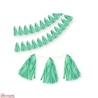 Гирлянда Тассел, Мятный, 35*12 см, 12 листов. Мятный - фото