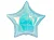 Шар (18''/46 см) Звезда, (надув воздухом), Голубой, Хамелеон, 1 шт. в уп. Голубой - фото