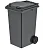 Бак для мусора 240л, цв. графитовый, с крышкой (20.802.98) 24.C29 Серый - фото
