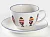 Чайная пара фарфоровая Доляна «Емеля», чашка 250 мл, блюдце d=15 см 4826258 (36)  - фото
