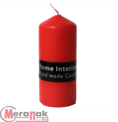 Свеча столбик 60*120 в упаковке, красный (12) 32923 Красный - фото