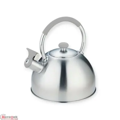 Чайник 2,5л со св индук soft-touch силикон, КТ-149 Серебро - фото