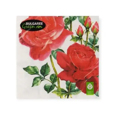 Салфетки Bulgaree Green 33*33 3-сл А20 Рисунок  - фото