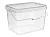 Комплект Ведро 20,0л прямоуг. прозрач с метал. ручкой + Крышка д/ведра 20,0л прямоуг. проз (388*283) Прозрачный - фото