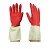 Перчатки Libry, латексные хозяйственные СВЕРХПРОЧНЫЕ БИКОЛОР, белый-красный, M, KHBIC2WR (144) Libry Бело-бордовый - фото