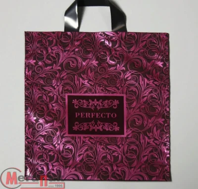 Сумка-пакет 35*31 с петлевой ручкой 90мк Перфекто Лилу  - фото