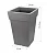 Кашпо ТУБУС 200х200мм 4,5л Смоки, арт. М 3177 Серый - фото