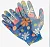 Перчатки полиэстеровые,нитриловое.покрытие,микс цветов, садовые (М) KPSN083 1/12 (120) Микс - фото