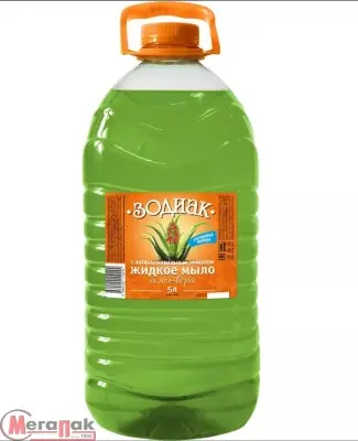 Мыло жидкое 5л "Зодиак" антибакт ПЭТ бутылка, арт. К-10-7с Зеленый - фото