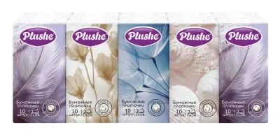 Платочки бумажные Plushe Classic 2х-сл, 12936 Белый - фото