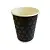 Стакан бумажный д/гор двуслойный 350 мл Soft touch Зерно 5 шт Черный - фото