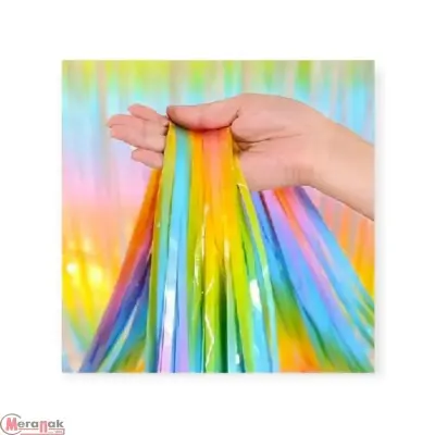 Занавес Дождик Нежная радуга, Макарунс, 100*200 см, 1 шт. Разноцветный - фото