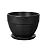 Керамический горшок Блэк V6,3 D26 Овал борт, 004975  Черный - фото