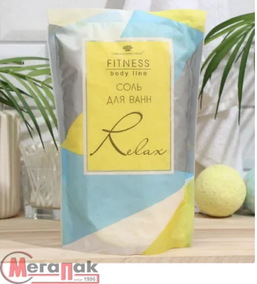 Соль для ванн "Fitness" relax 1000г (дой пак) Разноцветный - фото