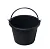 Ведро строительное мерное резинопластик 6л, арт 2685 Черный - фото