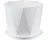Кашпо ПРИЗМА D220мм 4,7л с поддоном Белый, арт. М 3139 Белый - фото