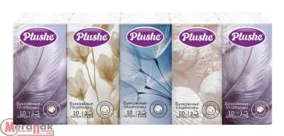 Платочки бумажные Plushe Classic 2х-сл, 12936 Белый - фото
