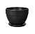 Керамический горшок Блэк V2,1 D18 Овал борт, арт. 004951 Черный - фото
