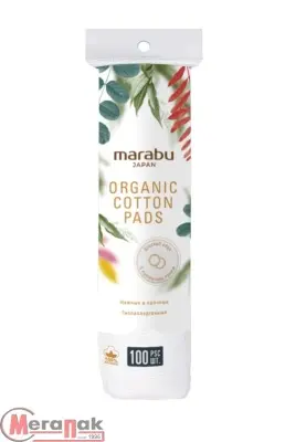 Ватные диски Marabu Botanica 100 шт.,100% хлопок, прошитый край, зип-лок, CB076 (36) Белый - фото