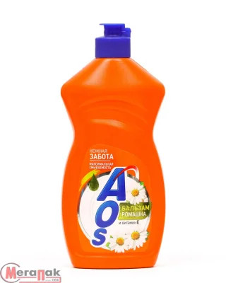 Средство для мытья посуды "АОС" (ромашка + витамин Е), бальзам 450мл  - фото