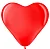 Шар латексный Волна веселья  Сердце (12''/30 см) Красный, 100 шт., 711300, Воздушные шары Красный - фото