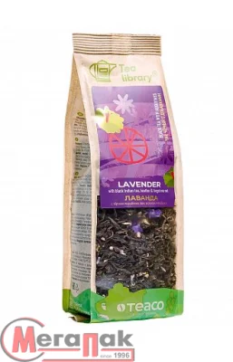 Чай Лаванда с чёрным индийским чаем вереском и незабудкой 100 гр. ЧБШ-78288/8шт  - фото