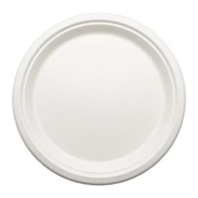 Тарелка эко круглая белая d23 1/50, арт. KS-P009 Белый - фото