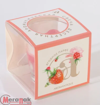 Свеча-десерт Aromantique "Ягодное парфе" 60гр, арт. AM40602 Розовый - фото