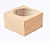 Коробка картонная д/маффинов 4 шт OSQ MUF 4 160*160*100 Коричневый - фото