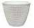 Кашпо "Ротанг" (2,25л.) Цв. Белый/белый, (Арт. КШ-7942) Белый - фото