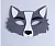 Маска карнавальная "Волчонок" фетр 5048538 Серый - фото