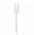 Вилка средняя 170мм 1/100 кукурузный крахмал, арт. DLF-02 Белый - фото