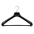 Вешалка пластик для верхней одежды черная 45 см, перекладина поролонарт. V45  - фото
