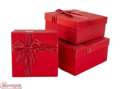 Коробка Чудесный подарок, Красный, 19*19*9,8 см Красный - фото