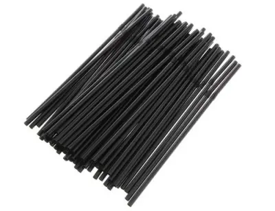 Соломка для коктейлей  5*210 мм 1/250 с гофрой, черная Черный - фото